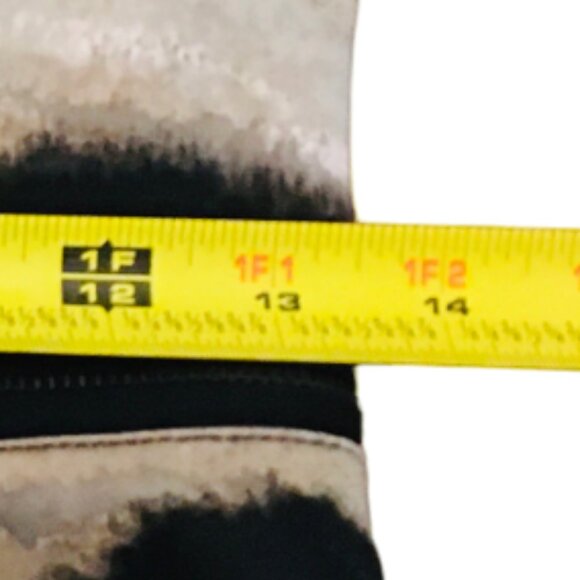 Dress Abstract Animal Wrap Side Zippers Piping Brown Black Women's Small Mossimo - Picture 12 of 16